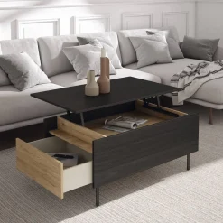 Mesa de Centro Elevable con 2 Cajones Melamina DRAWER PATA NAD ND5060