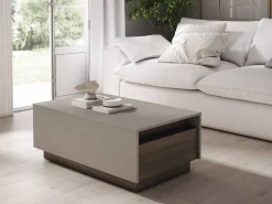 Mesa de Centro Elevable con 2 Cajones Melamina DRAWER ZÓCALO ND5055