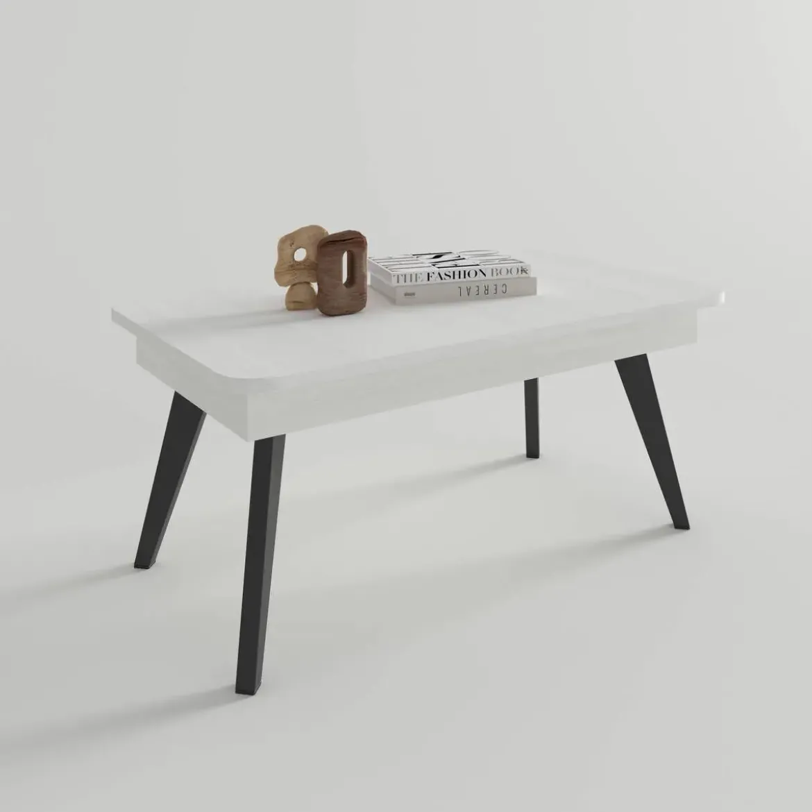 Mesa de Centro Elevable Rectangular 110x60 Melamina con Patas Inclinadas M834