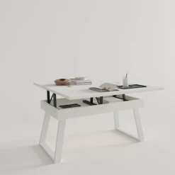 Mesa de Centro Elevable Rectangular 110x50 Melamina Trapecio M838