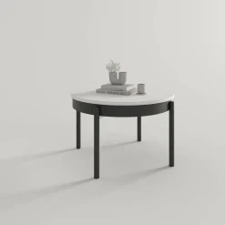 Mesa de Centro Elevable Redonda 72 cm Metal Cilindro M836