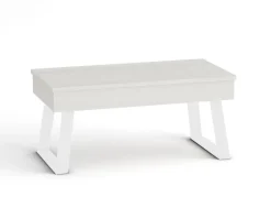 Mesa de Centro Elevable 100x50 cm con Patas Metálicas Trapecio M804