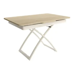 Mesa de Centro Elevable y Extensible con Ruedas LLANES