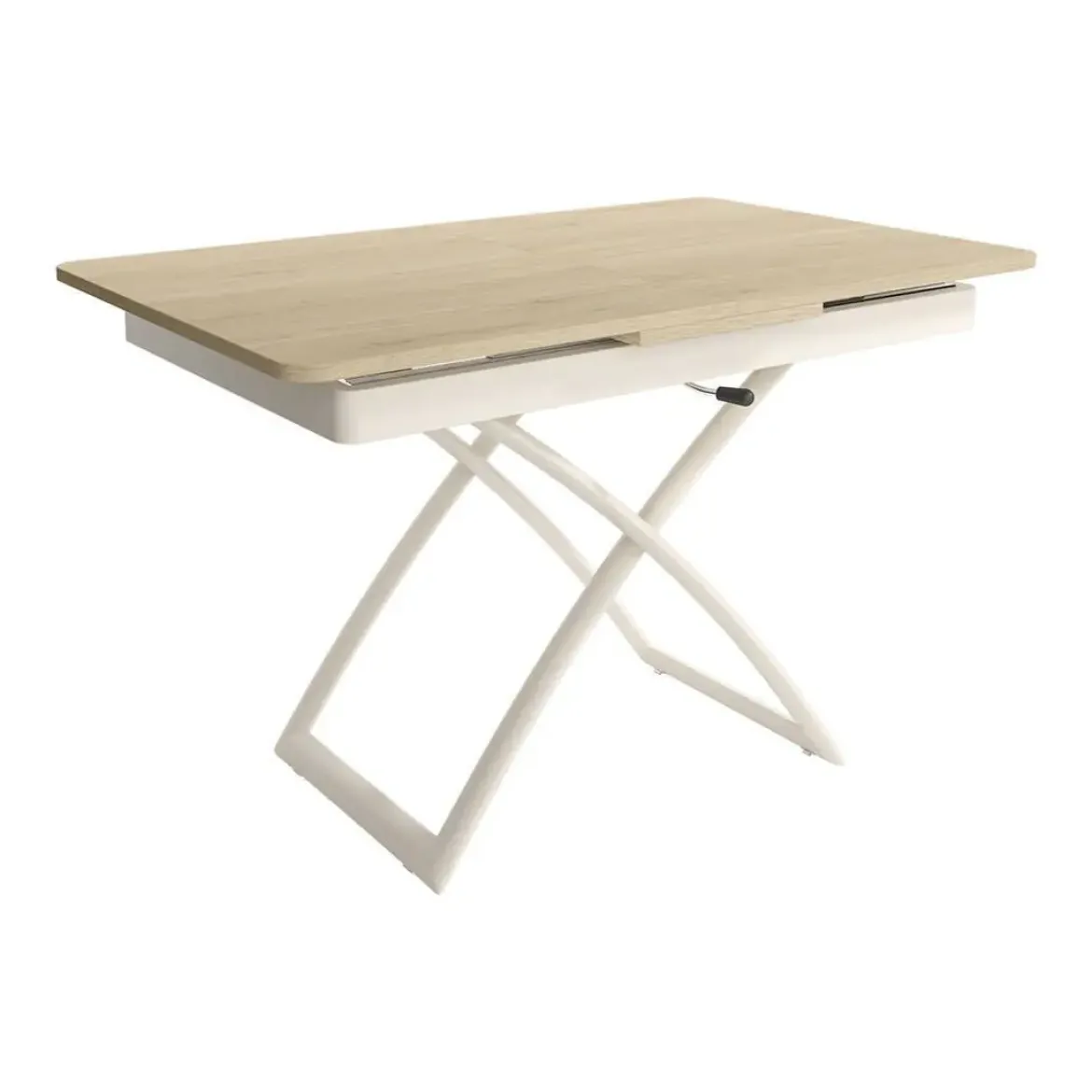 Mesa de Centro Elevable y Extensible con Ruedas LLANES