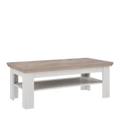 Mesa de Centro en Blanco Roto y Roble ILOPPA L35