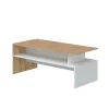 Mesa de Centro en Roble Nodi y Blanco Artik LYRA 011644W