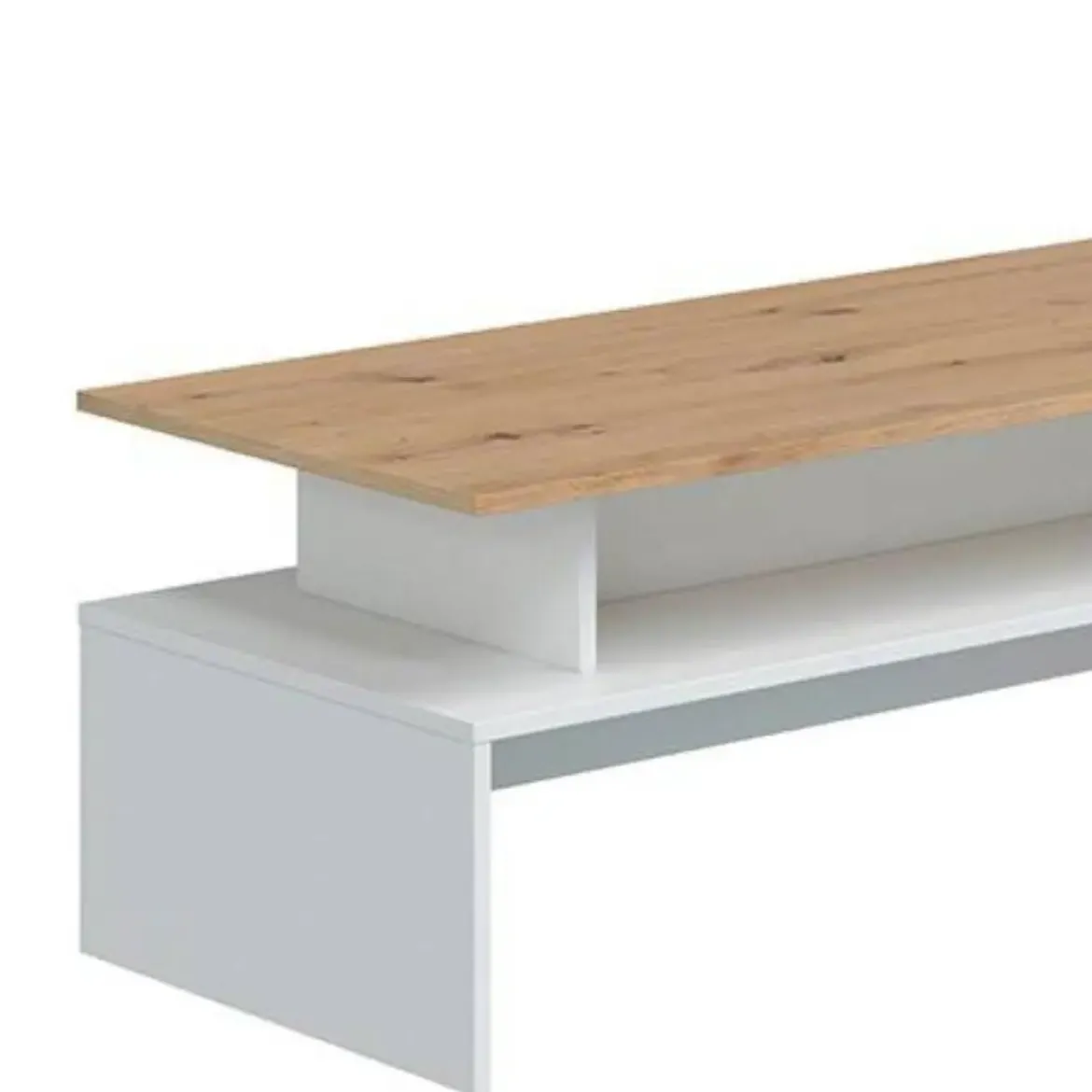Mesa de Centro en Roble Nodi y Blanco Artik LYRA 011644W