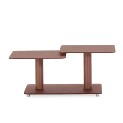 Mesa de Centro Giratoria de Cristal y Piedra Sinterizada ELVI