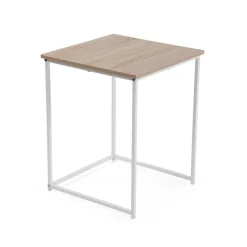 Mesa de Centro Industrial con Patas Metálicas Blancas TIGRIS 21301058