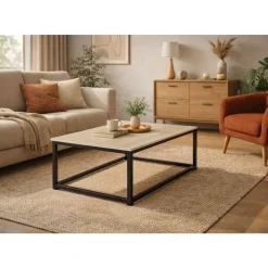 Mesa de Centro Madera-Metal BAVIERA MBLMCN0000021