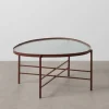 Mesa de Centro Moderna de Cristal y Metal Teja 611361