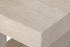 Mesa de Centro Mármol Travertino y Madera de Olmo 160 cm MB-226312
