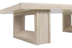 Mesa de Centro Mármol Travertino y Madera de Olmo 160 cm MB-226312