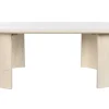 Mesa de Centro Ovalada de Madera de Mango Natural MB-205732