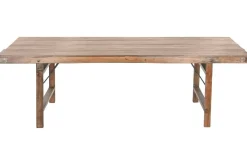Mesa de Centro Plegable de Madera Reciclada Natural MB-216536