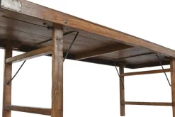 Mesa de Centro Plegable de Madera Reciclada Natural MB-216536