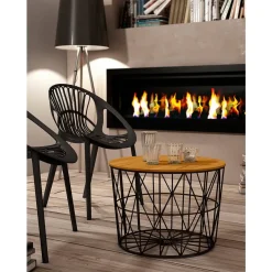 Mesa de Centro Redonda con Estructura Negra Atlántico CG1108N