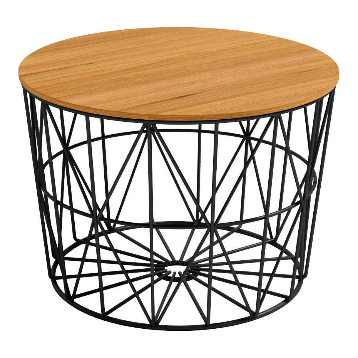 Mesa de Centro Redonda con Estructura Negra Atlántico CG1108N