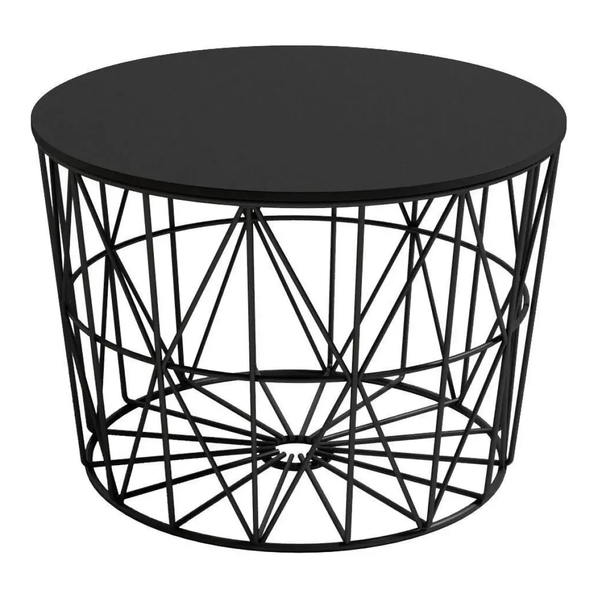 Mesa de Centro Redonda con Estructura Negra Atlántico CG1108N