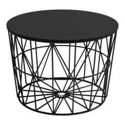 Mesa de Centro Redonda con Estructura Negra Atlántico CG1108N