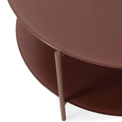 Mesa de Centro Redonda de Cristal y Piedra Sinterizada DAVI