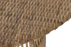 Mesa de Centro Redonda de Ratán Natural con Estructura de Acero MB-215355