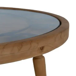 Mesa de Centro Salón Reloj de Dm-Madera 80x80x41 cm 611411