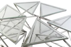 Mesa de Centro Set 6 de Acero y Cristal 137,5 cm MB-182525
