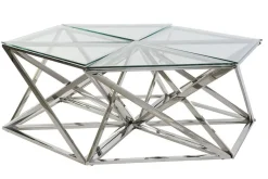 Mesa de Centro Set 6 de Acero y Cristal 137,5 cm MB-182525