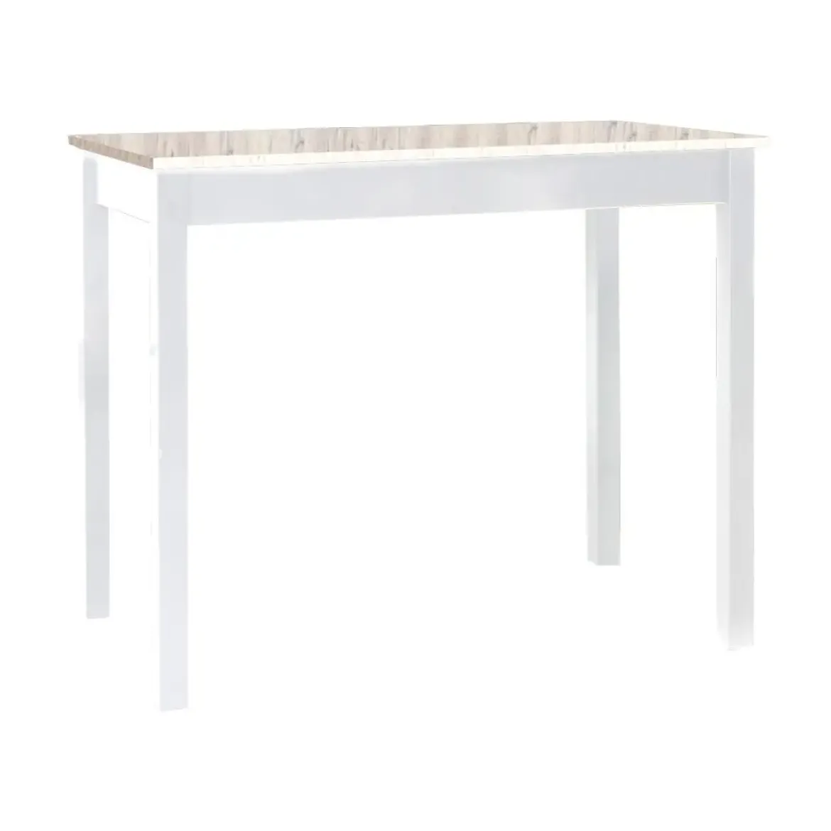 Mesa de Cocina Alta Blanca con Tapa Laminada SENA 119/BL