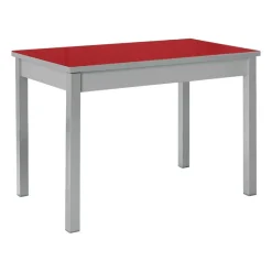 Mesa de Cocina Aluminio con Tablero de Cristal CIGALES 156