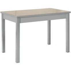 Mesa de Cocina Aluminio con Tablero de Cristal CIGALES 156