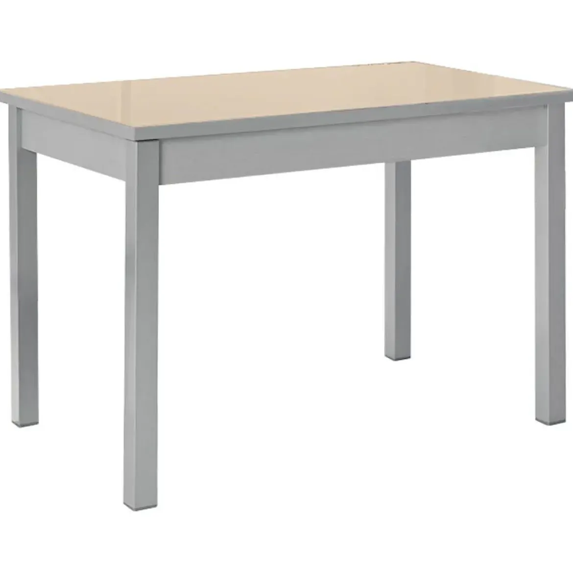 Mesa de Cocina Aluminio con Tablero de Cristal CIGALES 156