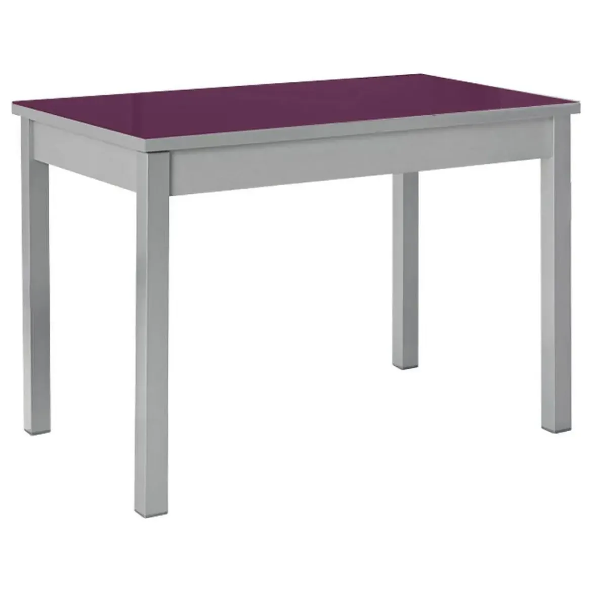 Mesa de Cocina Aluminio con Tablero de Cristal CIGALES 156