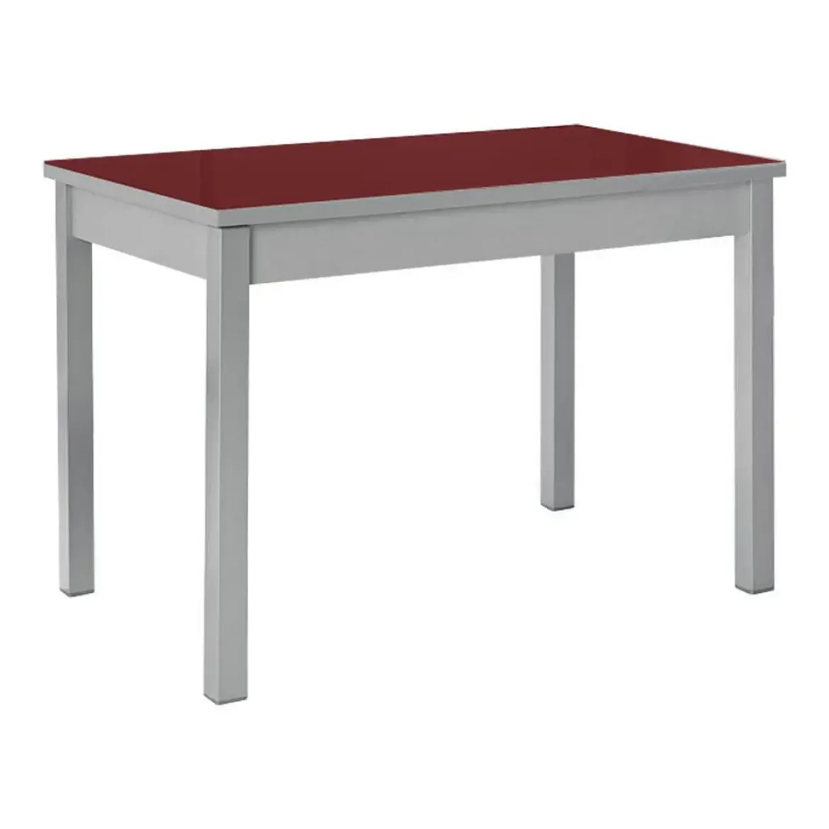 Mesa de Cocina Aluminio con Tablero de Cristal CIGALES 156