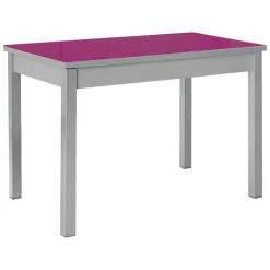 Mesa de Cocina Aluminio con Tablero de Cristal CIGALES 156