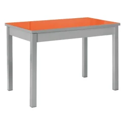 Mesa de Cocina Aluminio con Tablero de Cristal CIGALES 156