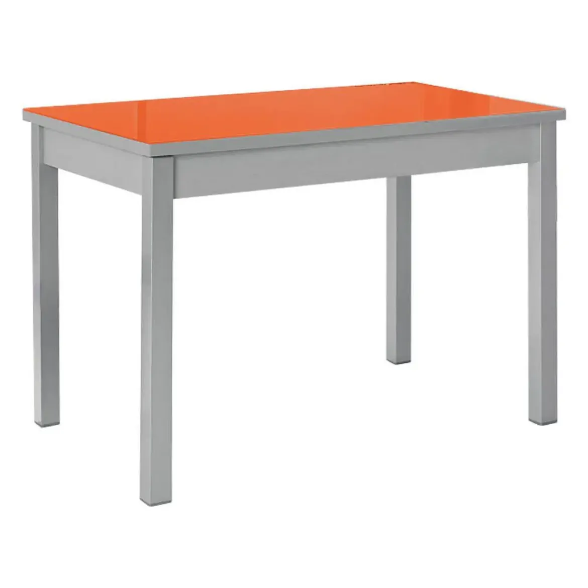 Mesa de Cocina Aluminio con Tablero de Cristal CIGALES 156