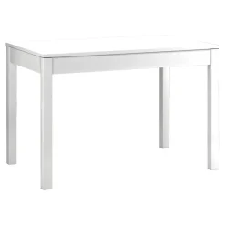 Mesa de Cocina Blanca con Tablero de Cristal CIGALES 156