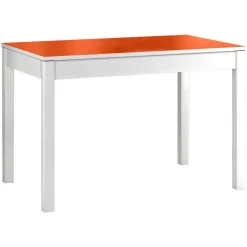 Mesa de Cocina Blanca con Tablero de Cristal CIGALES 156