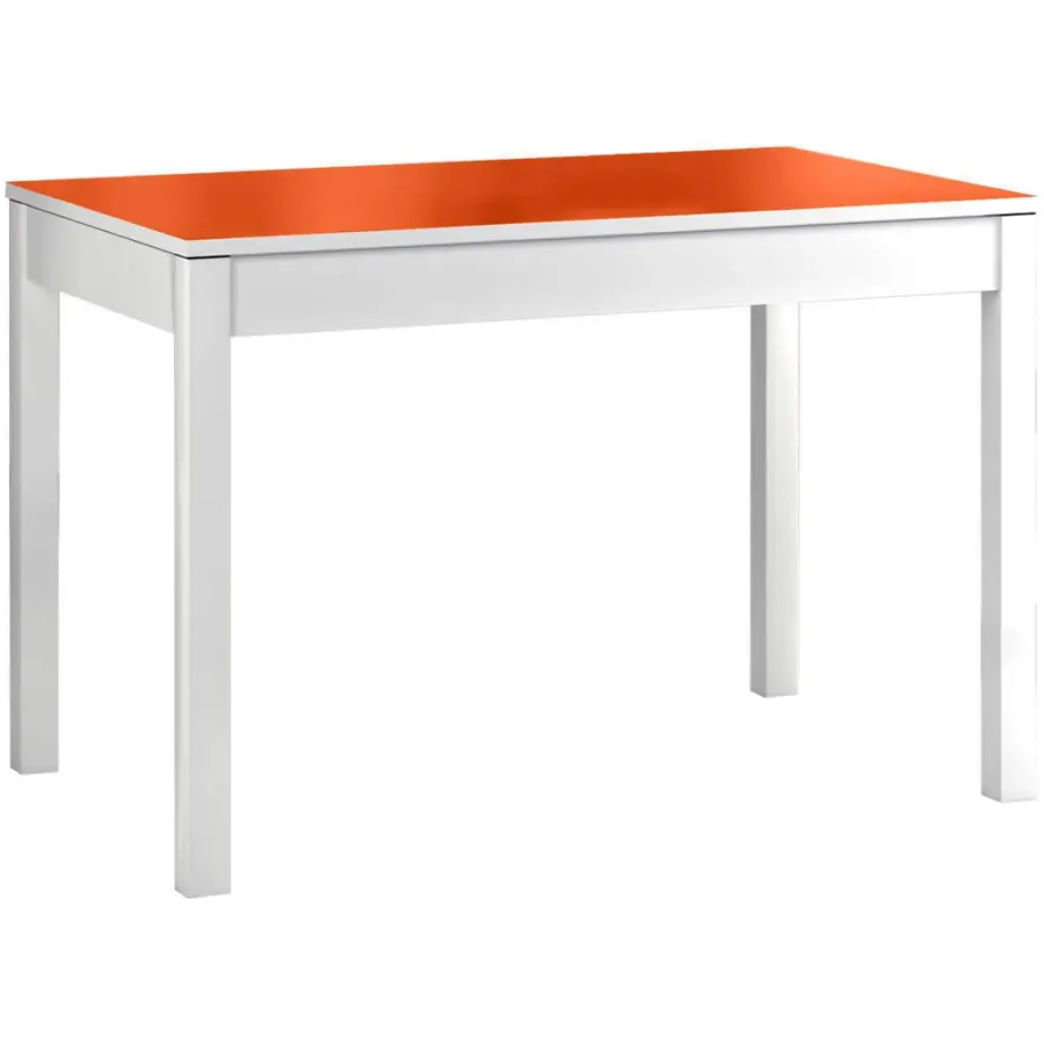 Mesa de Cocina Blanca con Tablero de Cristal CIGALES 156