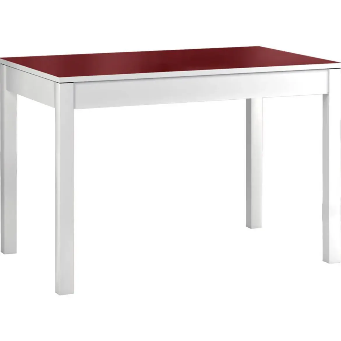 Mesa de Cocina Blanca con Tablero de Cristal CIGALES 156
