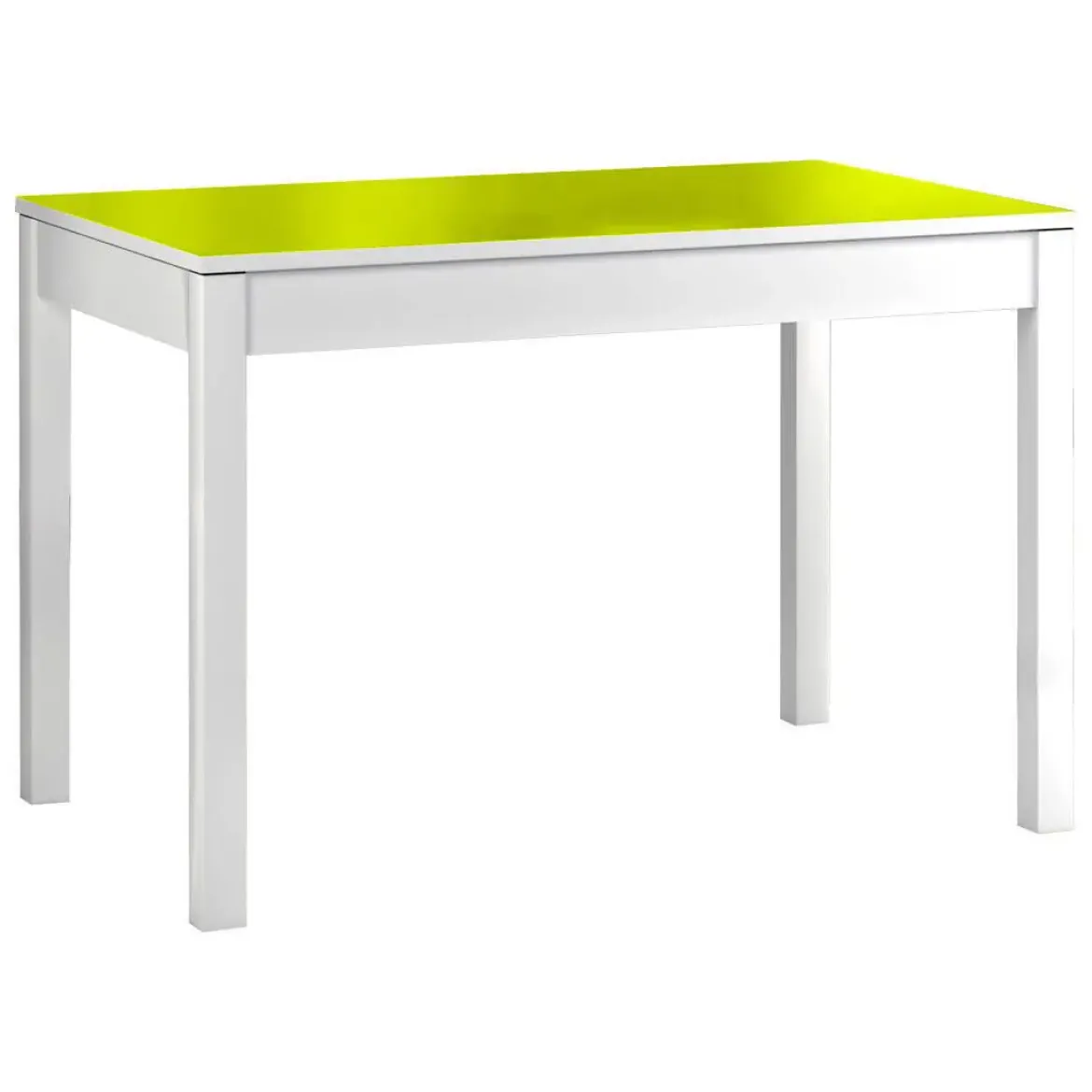 Mesa de Cocina Blanca con Tablero de Cristal CIGALES 156