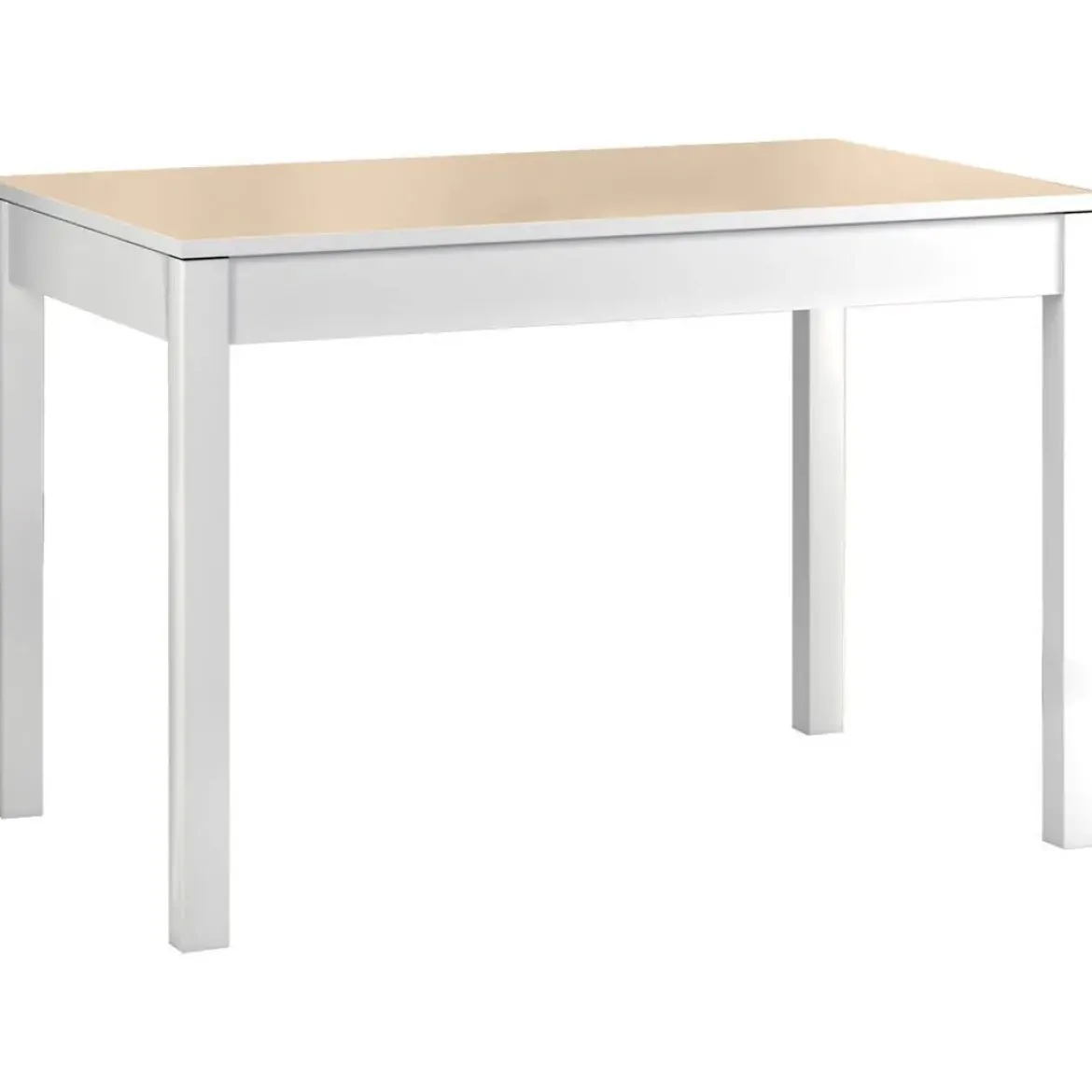 Mesa de Cocina Blanca con Tablero de Cristal CIGALES 156