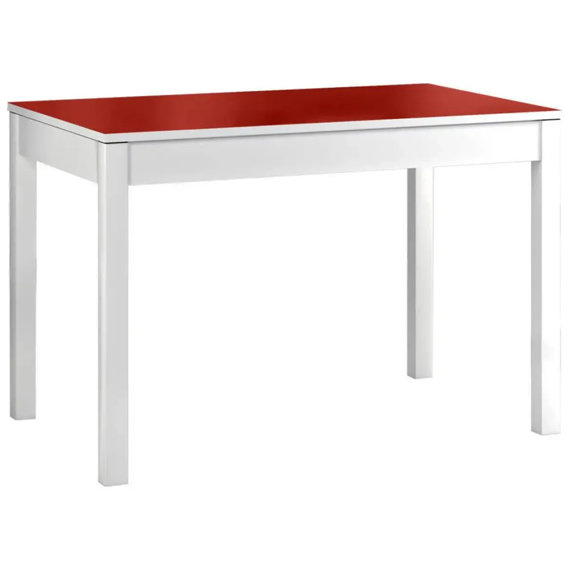 Mesa de Cocina Blanca con Tablero de Cristal CIGALES 156