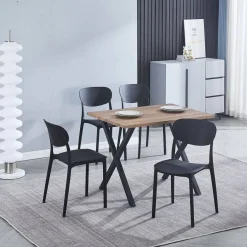 Mesa de Cocina con Patas de Aspa de color Negro VIDEL