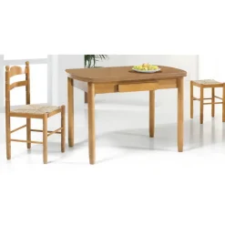Mesa de Cocina de Madera Extensible con Apertura de Alas 0317