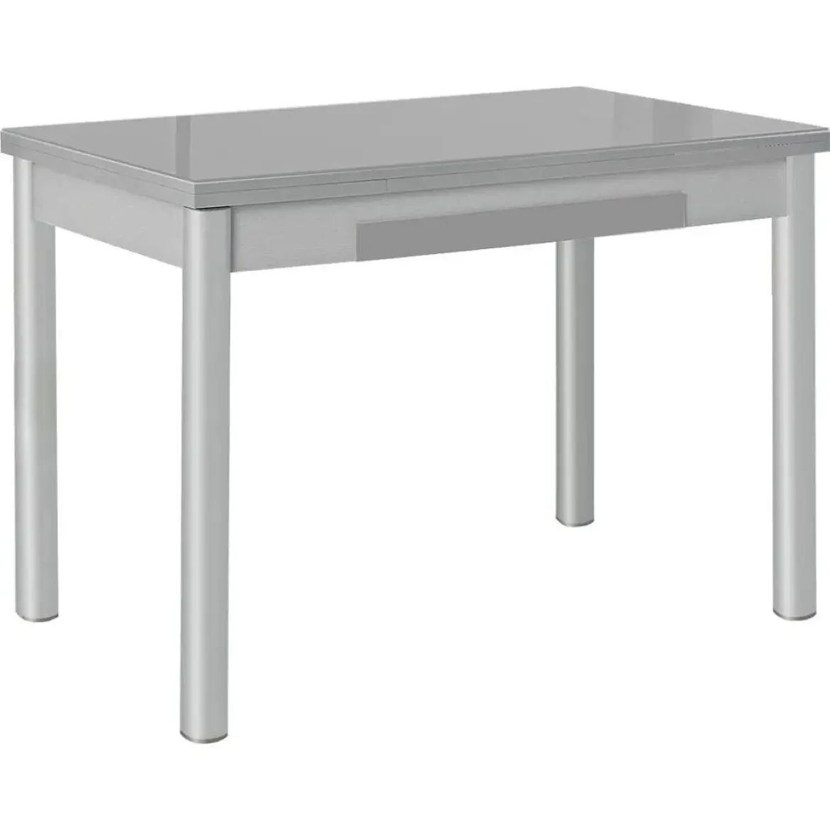 Mesa de Cocina Extensible Alas con Tablero de Cristal LEÓN 914/AL