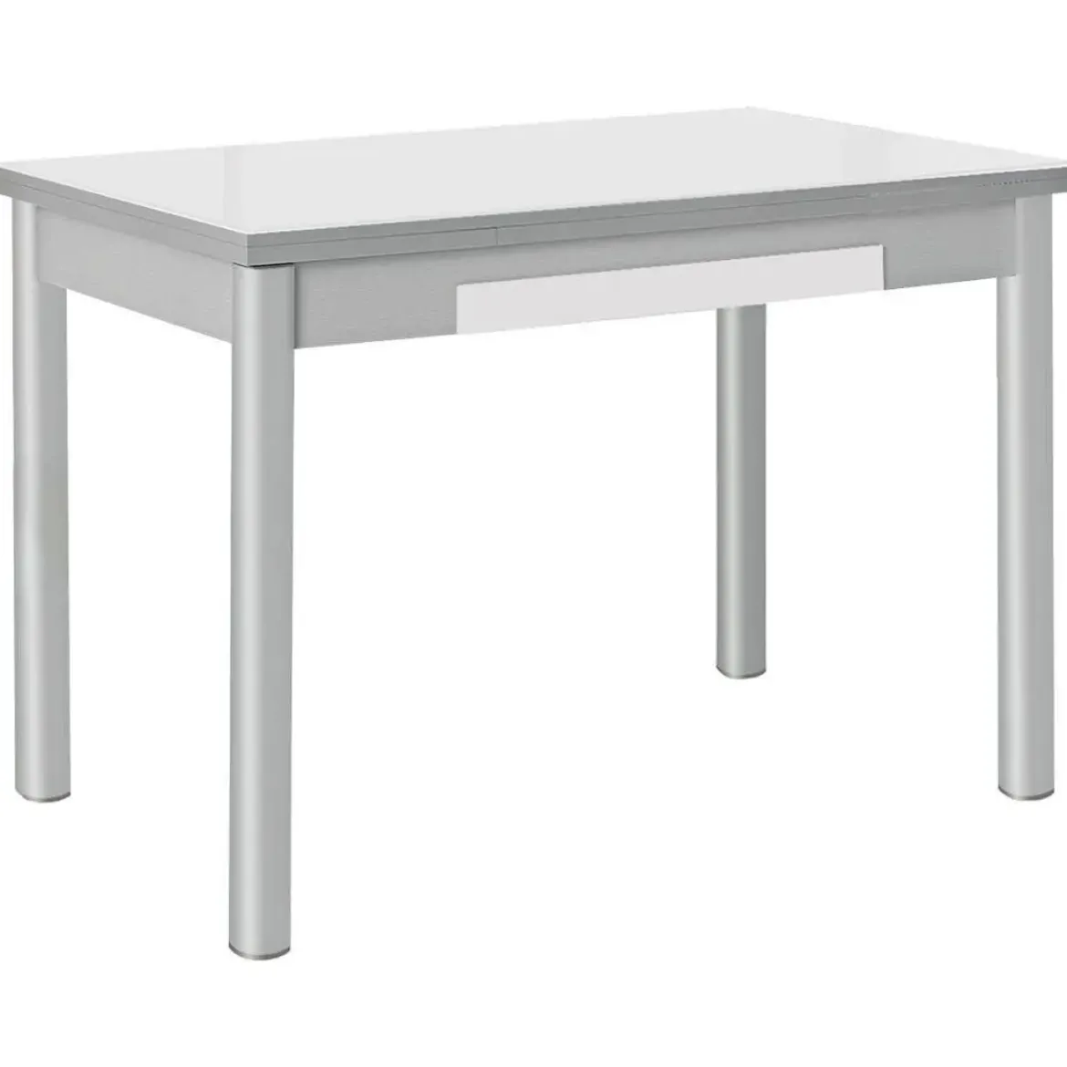 Mesa de Cocina Extensible Alas con Tablero de Cristal LEÓN 914/AL