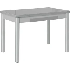 Mesa de Cocina Extensible Alas con Tablero de Cristal LEÓN 914/AL